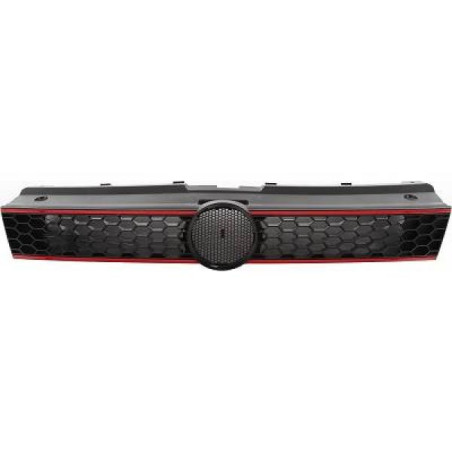 Grille de calandre – Volkswagen Polo 6C/6R 09-14 – finition rouge/noir