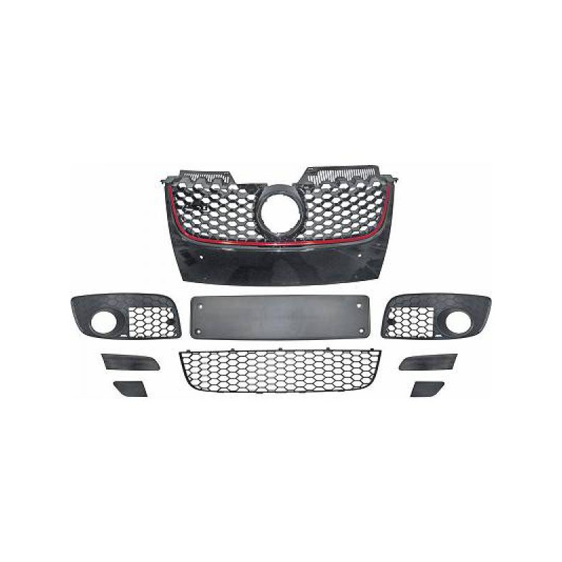 Grille de calandre avec accessoires – Volkswagen Golf 5 03-08 – réf. 1K0807285B