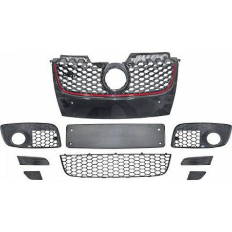 Grille de calandre avec accessoires – Volkswagen Golf 5 03-08 – réf. 1K0807285B