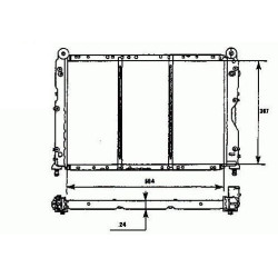 Radiateur 1,6L-1,8L-2,0L-1,9L Td - Jtd ALFA ROMEO 145 / 146 du 06/1994 au 10/2000  60603939 - 60610873