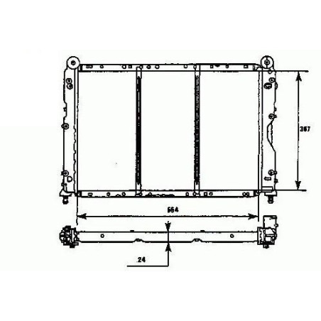 Radiateur 1,6L-1,8L-2,0L-1,9L Td - Jtd ALFA ROMEO 145 / 146 du 06/1994 au 10/2000  60603939 - 60610873