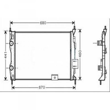 Radiateur refroidissement du moteur 590 x 451 x 18 - OEM : 21400JD000